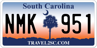 SC license plate NMK951