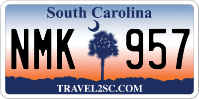 SC license plate NMK957