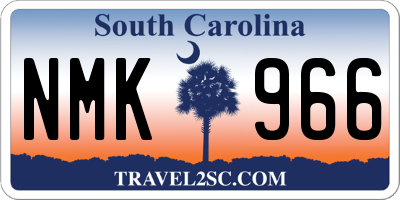 SC license plate NMK966