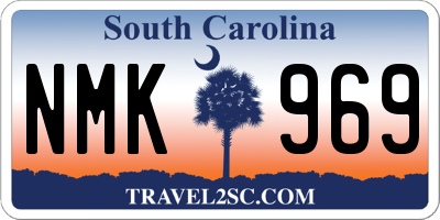 SC license plate NMK969