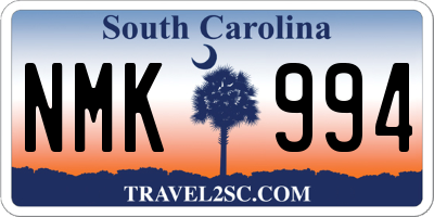 SC license plate NMK994