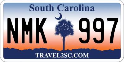 SC license plate NMK997