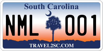 SC license plate NML001