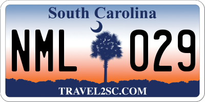 SC license plate NML029
