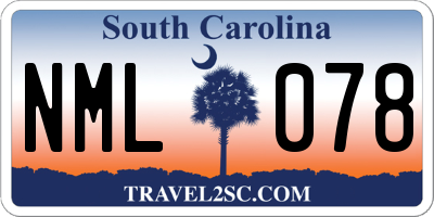SC license plate NML078