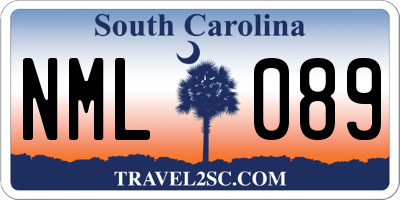 SC license plate NML089