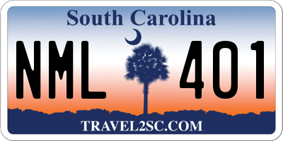 SC license plate NML401