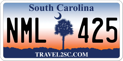 SC license plate NML425