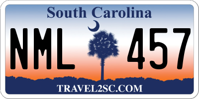SC license plate NML457