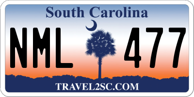 SC license plate NML477