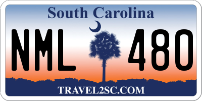 SC license plate NML480
