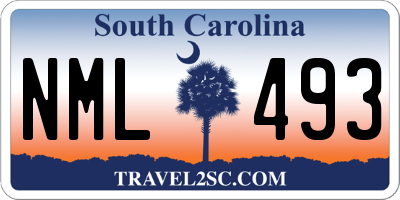 SC license plate NML493
