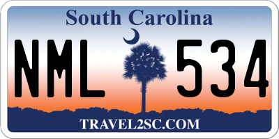SC license plate NML534