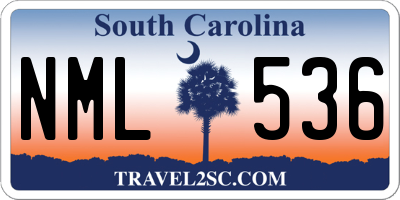 SC license plate NML536