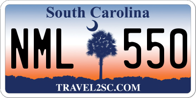 SC license plate NML550