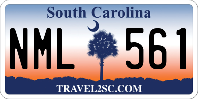 SC license plate NML561