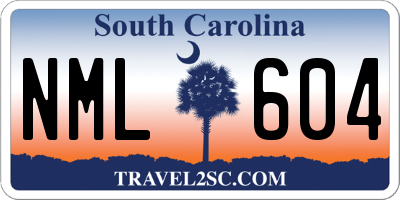 SC license plate NML604