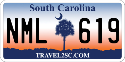 SC license plate NML619