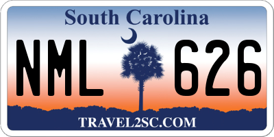 SC license plate NML626