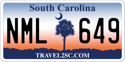 SC license plate NML649