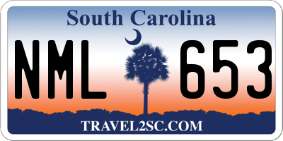 SC license plate NML653