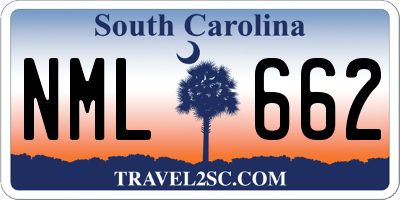 SC license plate NML662