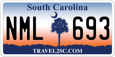 SC license plate NML693