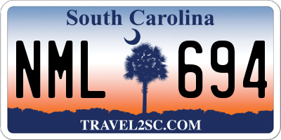 SC license plate NML694
