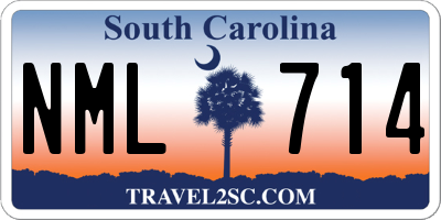 SC license plate NML714
