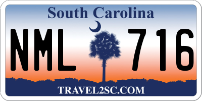 SC license plate NML716