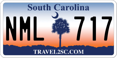 SC license plate NML717