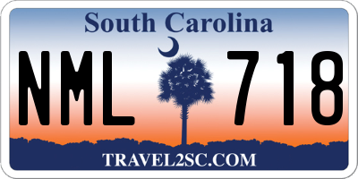 SC license plate NML718
