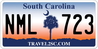SC license plate NML723