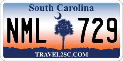 SC license plate NML729