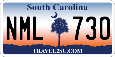 SC license plate NML730