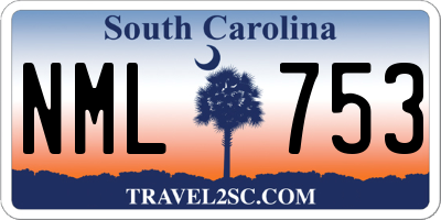 SC license plate NML753