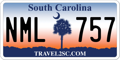 SC license plate NML757