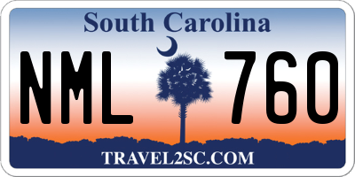 SC license plate NML760