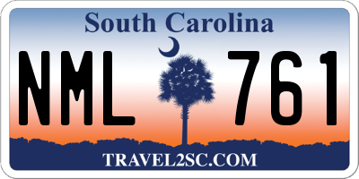 SC license plate NML761