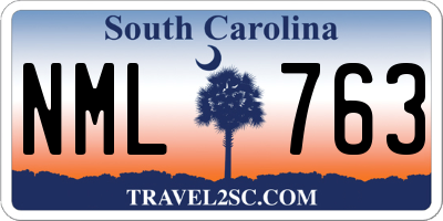 SC license plate NML763