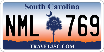 SC license plate NML769