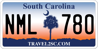 SC license plate NML780