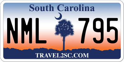 SC license plate NML795