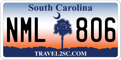 SC license plate NML806