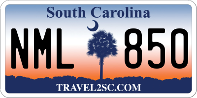 SC license plate NML850