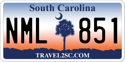 SC license plate NML851