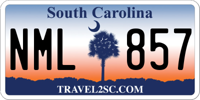 SC license plate NML857