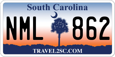 SC license plate NML862