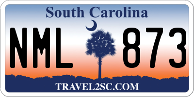 SC license plate NML873