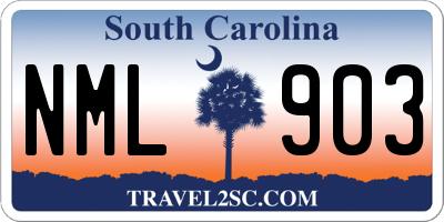 SC license plate NML903